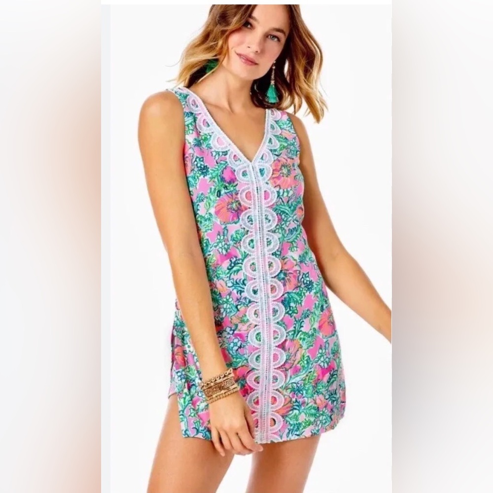 NWT  Lilly Pulitzer Ronnie Romper Pink Poppy size 14